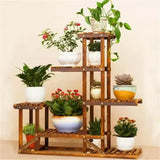 Multi Tier Wood Plant Display Stand Plant Flower Shelf Rack Holder_5