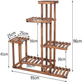 Multi Tier Wood Plant Display Stand Plant Flower Shelf Rack Holder_7