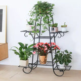 Metal Plant Stand Indoor Outdoor Flower Pot Display Rack Garden Shelf Stand Holder_7