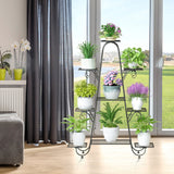 9 Tier Metal Plant Stand Garden Flower Pots Holder Display Rack_4