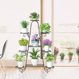 9 Tier Metal Plant Stand Garden Flower Pots Holder Display Rack_2