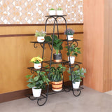 9 Tier Metal Plant Stand Garden Flower Pots Holder Display Rack_6