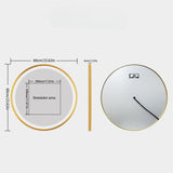 COMFEYA 24 Inch Gold Frame Round Bathroom Mirror with Lights_7