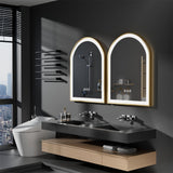 COMFEYA Arch Framed LED Bathroom Mirror with Demister_3