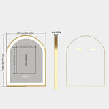COMFEYA Arch Framed LED Bathroom Mirror with Demister_5