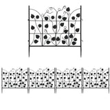 5 Piece Metal Garden Fence Set for Outdoor Garden_0