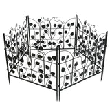 5 Piece Metal Garden Fence Set for Outdoor Garden_2