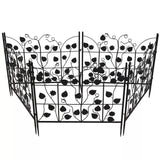 5 Piece Metal Garden Fence Set for Outdoor Garden_1