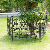 5 Piece Metal Garden Fence Set for Outdoor Garden_8