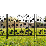 5 Piece Metal Garden Fence Set for Outdoor Garden_5