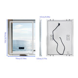 COMFEYA Smart Bluetooth Bathroom Mirror with Time, Temperature Display and Speaker_6