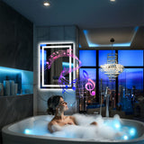 COMFEYA Smart Bluetooth Bathroom Mirror with Time, Temperature Display and Speaker_3
