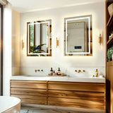COMFEYA Smart Bluetooth Bathroom Mirror with Time, Temperature Display and Speaker_5