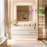 COMFEYA 32 Square Lighted Bluetooth Bathroom Mirror_1