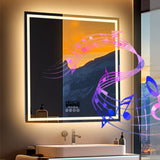 COMFEYA 32 Square Lighted Bluetooth Bathroom Mirror_5