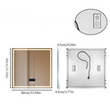COMFEYA 32 Square Lighted Bluetooth Bathroom Mirror_6
