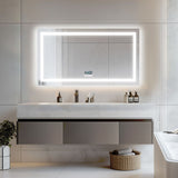COMFEYA Bluetooth LED Full Length Bathroom Mirror High End Time Display with Illuminated Lights_4