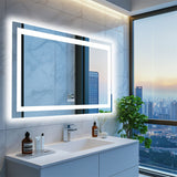 COMFEYA Bluetooth LED Full Length Bathroom Mirror High End Time Display with Illuminated Lights_5