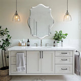 COMFEYA Asymmetrical Frameless Wall Mirror with Beveled Edge_3