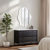 COMFEYA Asymmetrical Frameless Wall Mirror with Beveled Edge_4