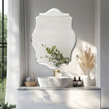 COMFEYA Asymmetrical Frameless Wall Mirror with Beveled Edge_5