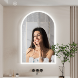 COMFEYA Chic Backlit Bathroom Vanity Mirror with Time and Temperature Display_10