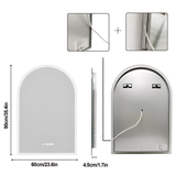 COMFEYA Chic Backlit Bathroom Vanity Mirror with Time and Temperature Display_11
