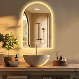 COMFEYA Chic Backlit Bathroom Vanity Mirror with Time and Temperature Display_1