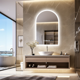 COMFEYA Chic Backlit Bathroom Vanity Mirror with Time and Temperature Display_2
