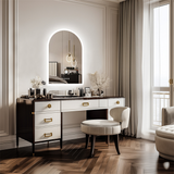 COMFEYA Chic Backlit Bathroom Vanity Mirror with Time and Temperature Display_3