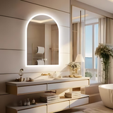 COMFEYA Chic Backlit Bathroom Vanity Mirror with Time and Temperature Display_5