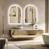 COMFEYA Chic Backlit Bathroom Vanity Mirror with Time and Temperature Display_8