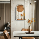 COMFEYA Modern Silver Mirror Wall Clock_2
