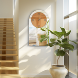 COMFEYA Modern Silver Mirror Wall Clock_3