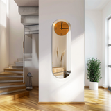 COMFEYA Modern Silver Mirror Wall Clock_5