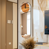 COMFEYA Modern Silver Mirror Wall Clock_7