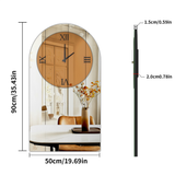 COMFEYA Modern Silver Mirror Wall Clock_9