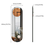 COMFEYA Modern Silver Mirror Wall Clock_10