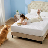 COMFEYA  Luxury Fitted Quilted Cotton Cover Mattress Protector Topper