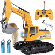 SUPREMTEK Remote Control Excavator RC Digger Truck Construction Vehicles Toys