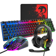 SUPREMTEK 4-IN-1 Gaming Keyboard Mouse Headset and Mouse Pad Combo