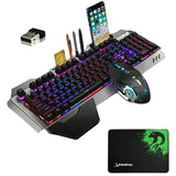 SUPREMTEK RGB LED Backlit Wireless Gaming Keyboard Mouse Set