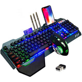 SUPREMTEK RGB LED Backlit Wireless Gaming Keyboard Mouse Set