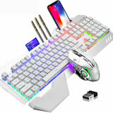 SUPREMTEK RGB LED Backlit Wireless Gaming Keyboard Mouse Set