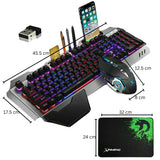 SUPREMTEK RGB LED Backlit Wireless Gaming Keyboard Mouse Set