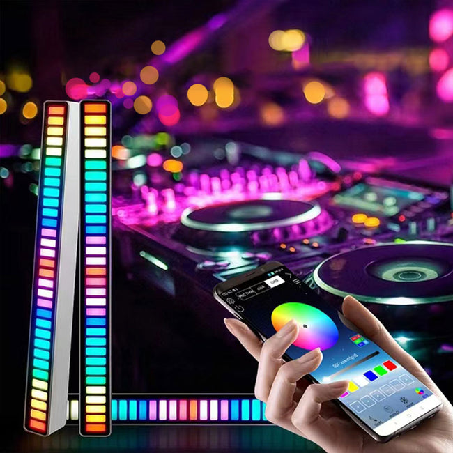 RGB Activated Music Rhythm LED Light Strip Lamp Sound Control -USB Rechargeable_2