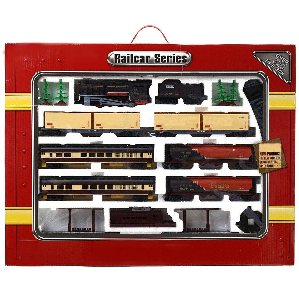 Electric Large Classic Train Set RAIL Vehicle Kids Toy Track-Battery Operated_9