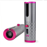 LCD Auto Cordless Ceramic Rotating Hair Curler Wireless Waver-USB Rechargeable_2