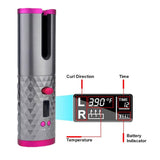 LCD Auto Cordless Ceramic Rotating Hair Curler Wireless Waver-USB Rechargeable_6
