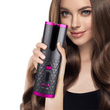 LCD Auto Cordless Ceramic Rotating Hair Curler Wireless Waver-USB Rechargeable_7